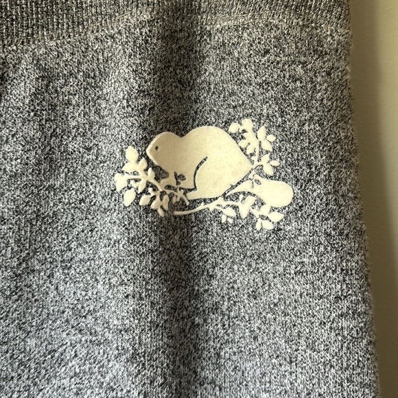 Roots Cozy Fleece Skinny sweatpants size XL salt and pepper - Picture 2 of 6